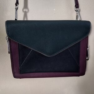 Elegant Black and Burgundy Women's Bag